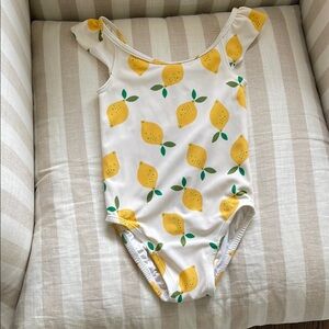 Hanna Andersson Lemon Print Swimsuit 2T